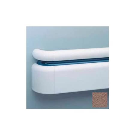 Pawling All Vinyl Three-Piece Handrail System, 6.25" Face, Aluminum Retainer, 12' Long, Cafe Au Lait BR-400V-694